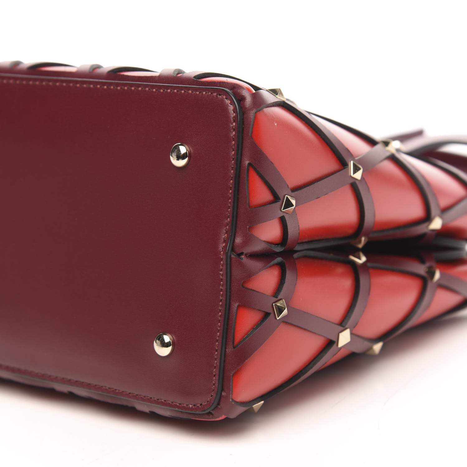 Valentino Garavani Smooth Calfskin Quilted Small Beehive Tote Red 8 of 8