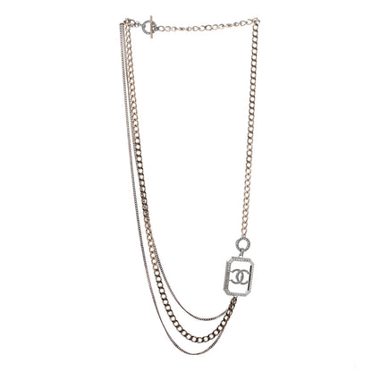 Chanel Crystal Chain CC Multi Strand Necklace Gold 3 of 6