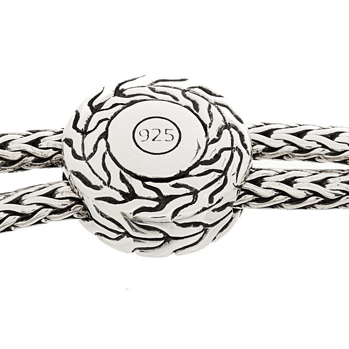 John Hardy Sterling Silver Black Sapphire Black Spinel Intertwined Disc Bolo Classic Chain Bracelet 4 of 4