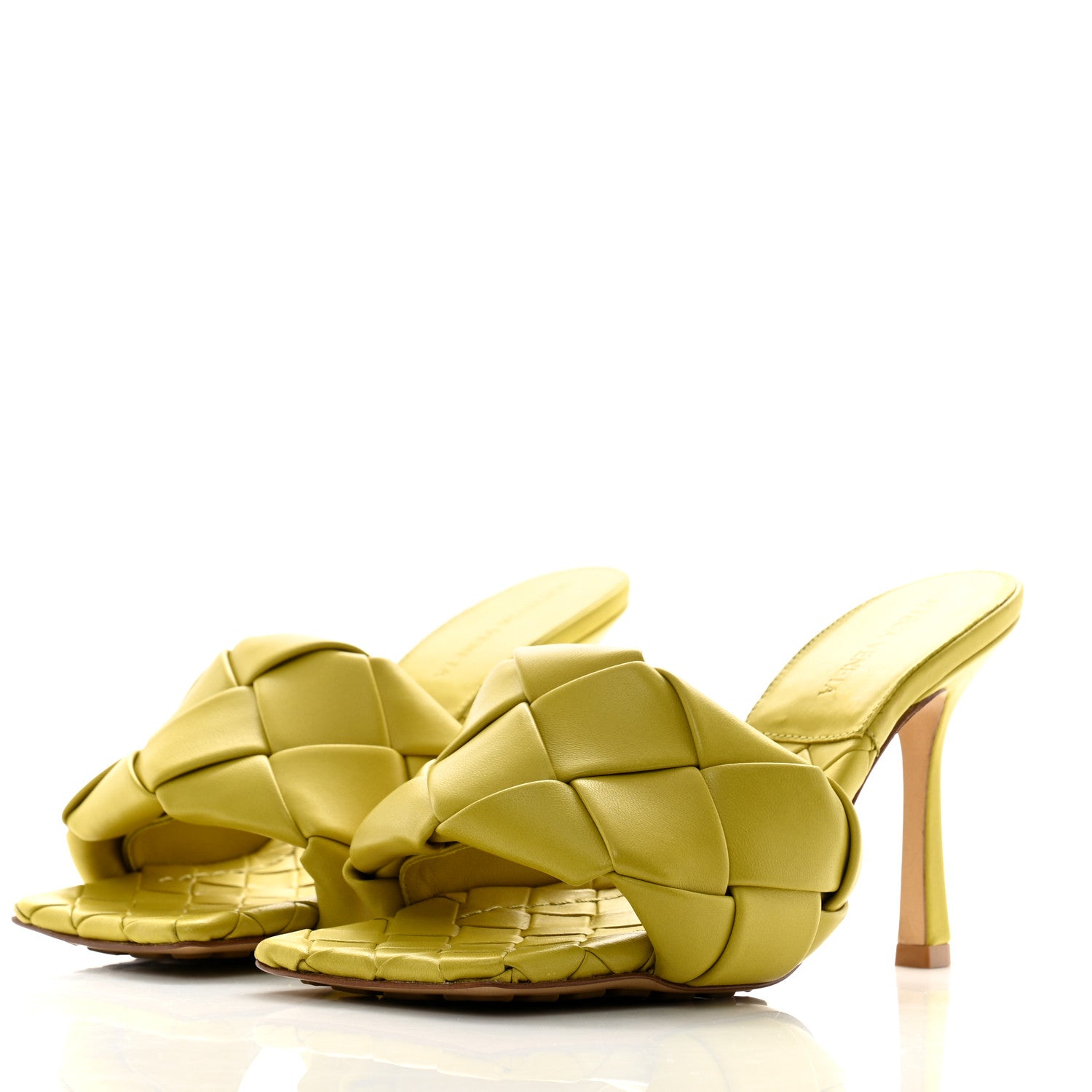 Bottega Veneta Nappa Maxi Intrecciato Lido 90mm Mule Sandals 35 Acid 4 of 11