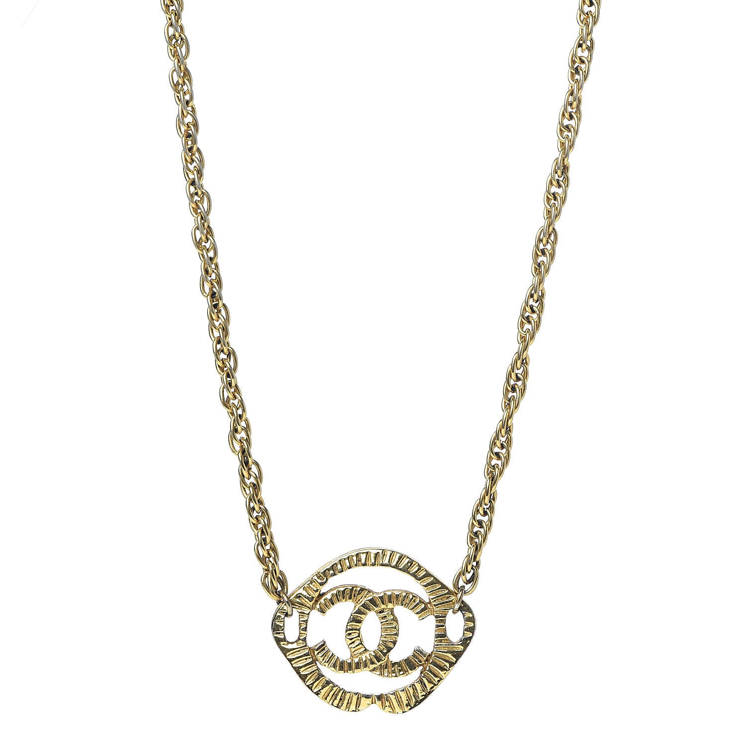 Chanel CC Short Chain Necklace Gold 1 of 5