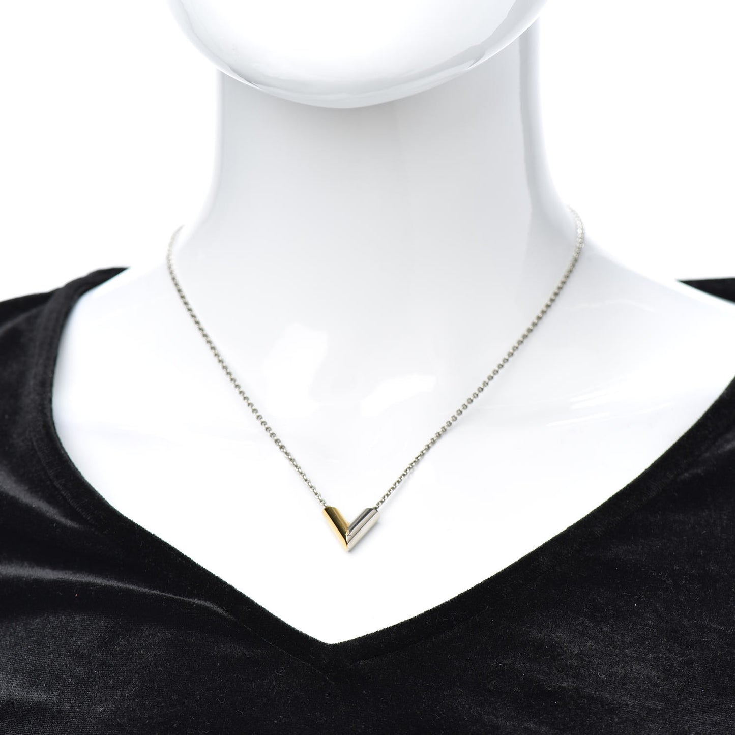 Essential V Necklace Silver Gold