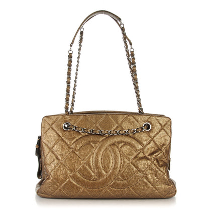Chanel Caviar Timeless CC Shopping Tote Bronze 1 of 8
