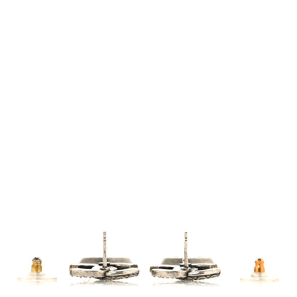 Chanel Crystal CC Tear Drop Earrings Silver 3 of 5
