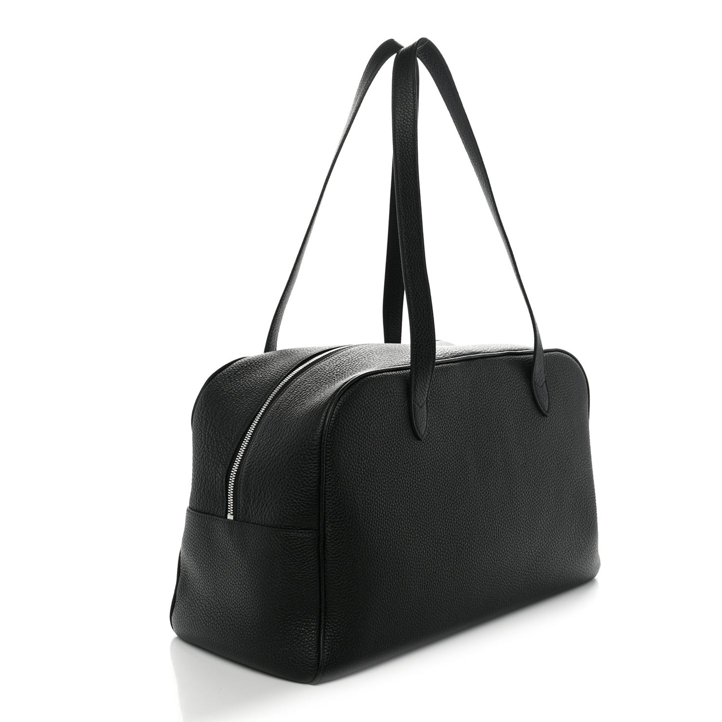 Grained Calfskin Duffle Bag Night Green