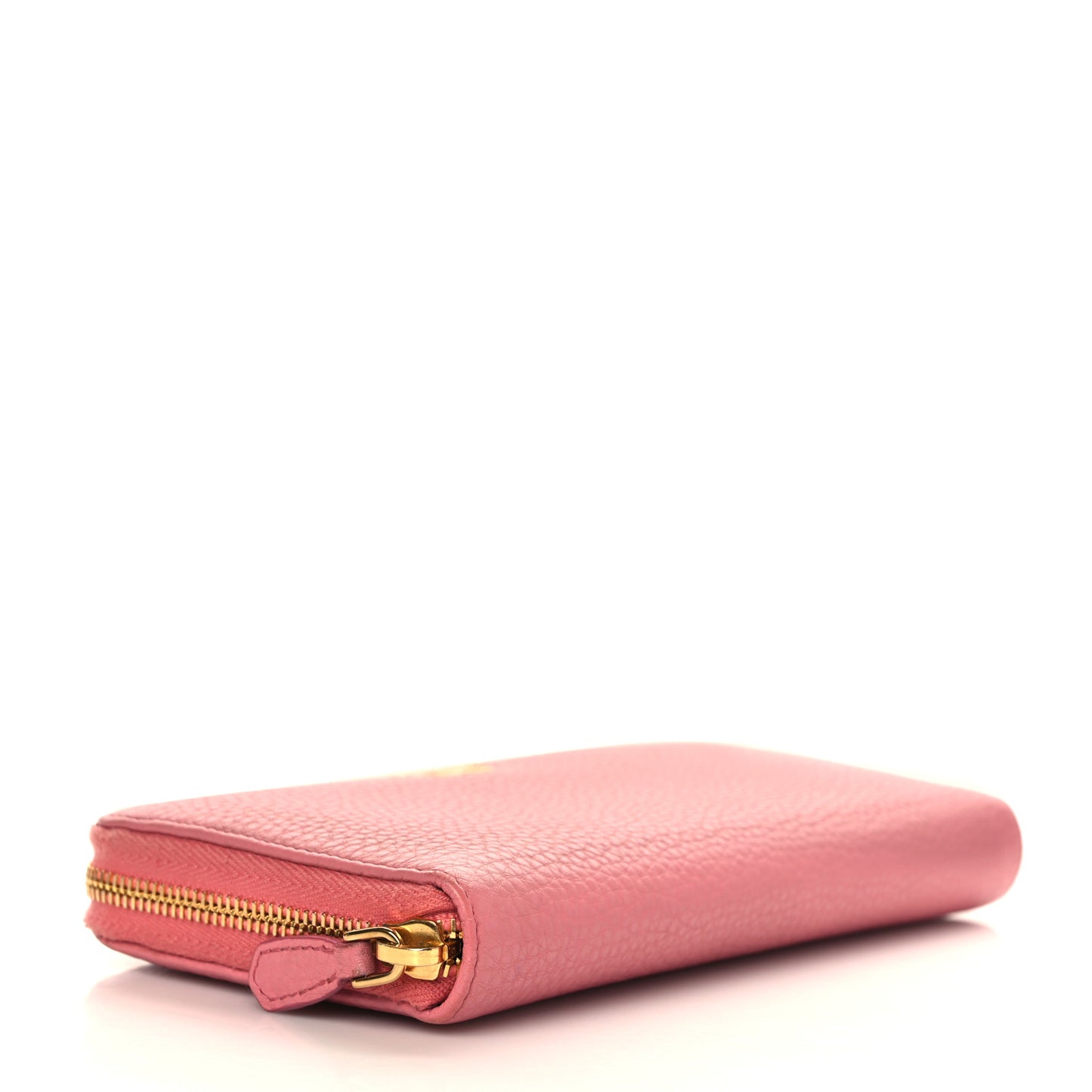 Vitello Daino Zip Around Wallet Begonia