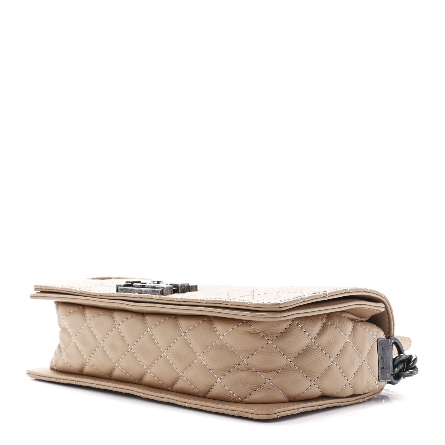 Chanel Calfskin Medium Boy Reverso Flap Beige Clair 10 of 12