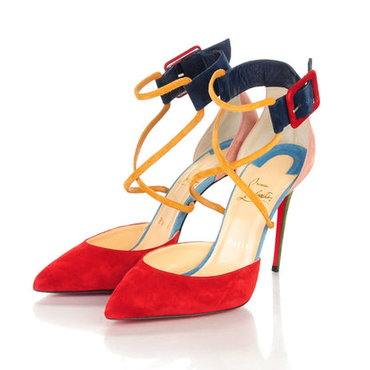 Christian Louboutin Veau Velours Suzanna 100 Pumps 38.5 Multicolor 3 of 7