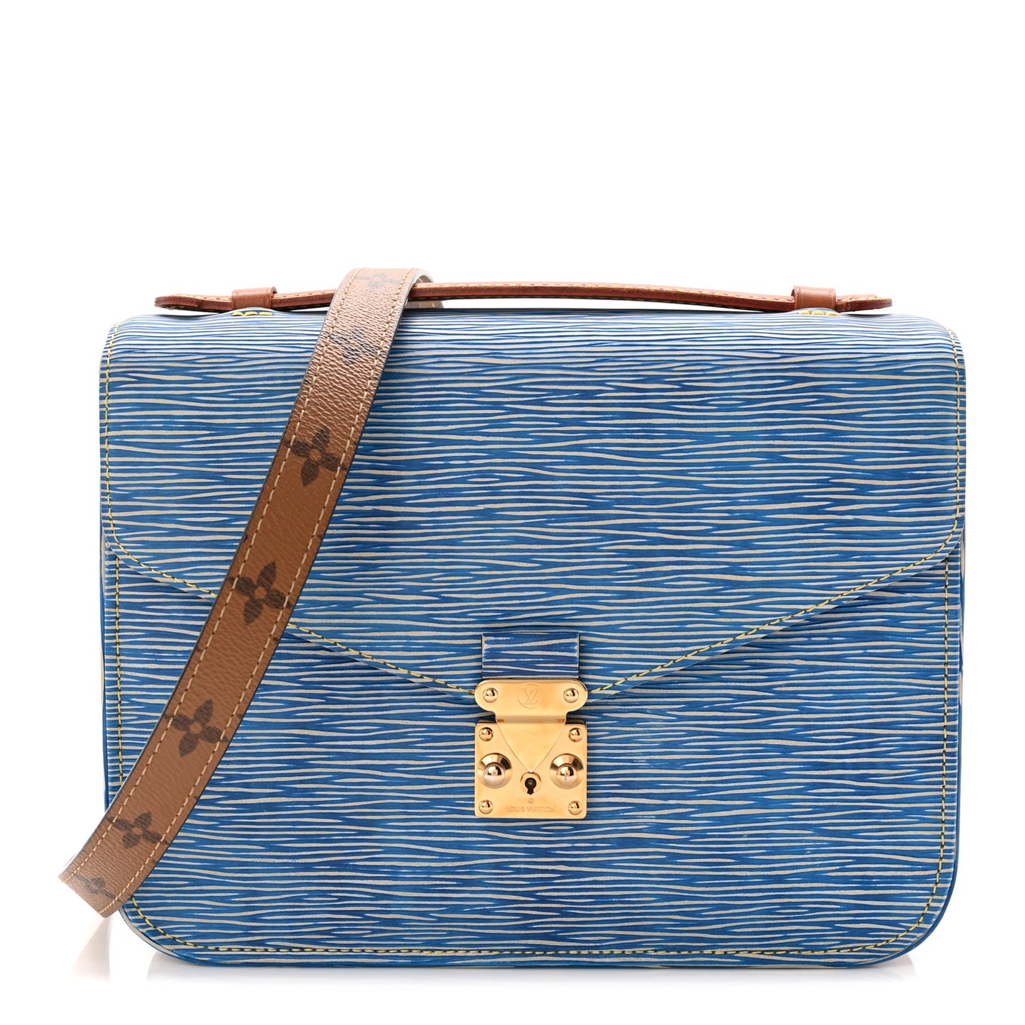 Epi Reverse Monogram Pochette Metis Denim Light