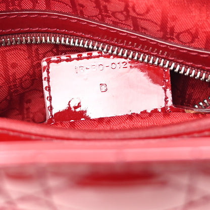 Christian Dior Patent Cannage Large Lady Dior Red 8 of 10