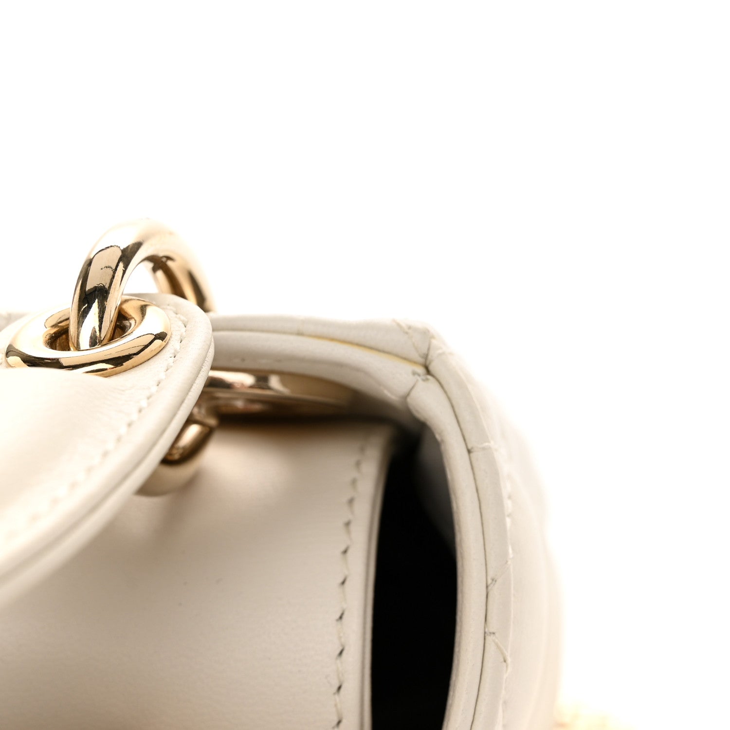 Christian Dior Lambskin Cannage Mini Lady Dior Off White 13 of 14