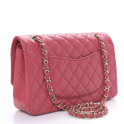 Chanel Caviar Quilted Medium Double Flap Dark Pink 3 of 10