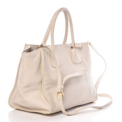 Prada Vitello Daino Shopping Tote White 4 of 20