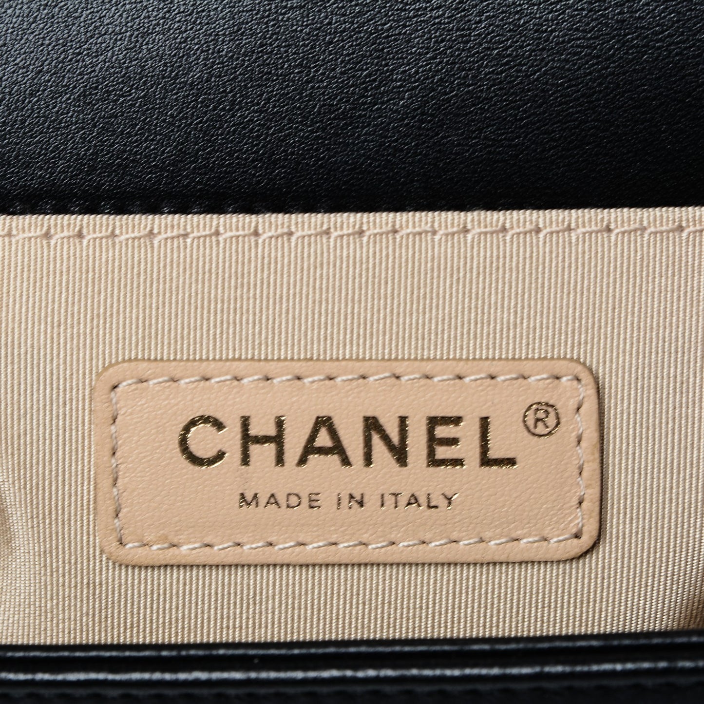 Lambskin Chain Quilted Medium Boy Flap Black