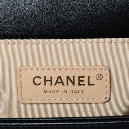 Chanel Lambskin Chain Quilted Medium Boy Flap Black 6 of 7