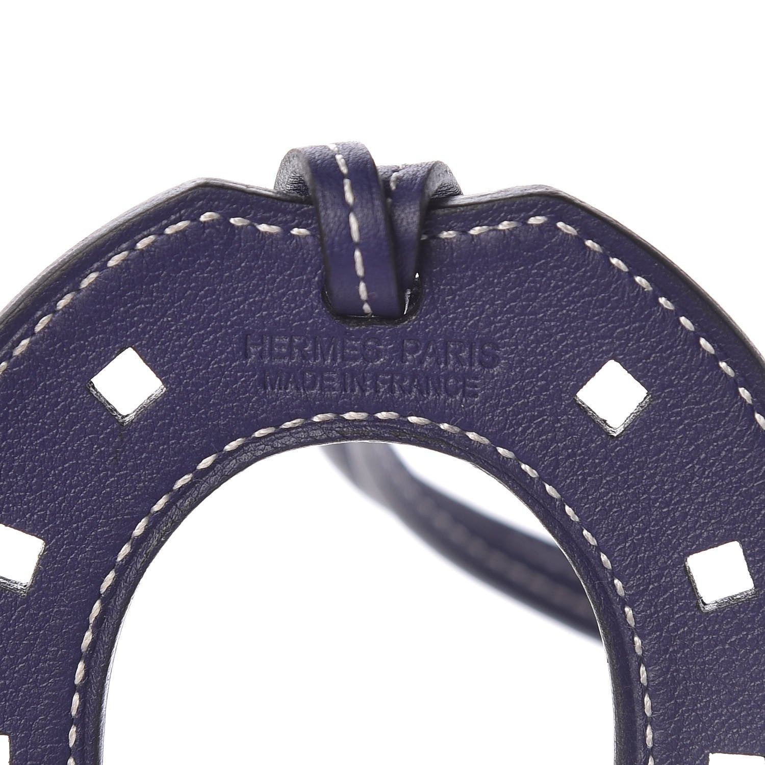 Hermes Swift Paddock Horseshoe Bag Charm Bleu Encre 3 of 4
