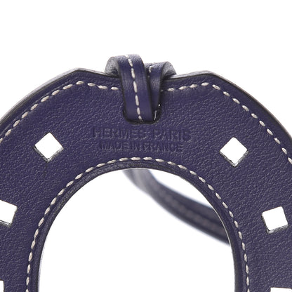 Hermes Swift Paddock Horseshoe Bag Charm Bleu Encre 3 of 4