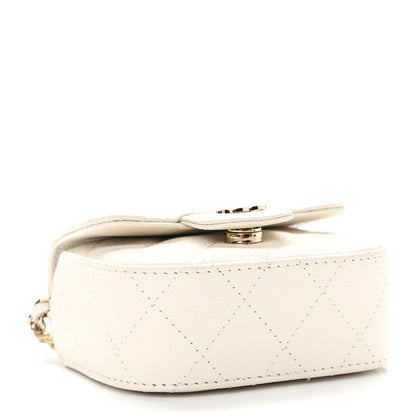 Chanel Caviar Quilted Mini Clutch With Chain White 4 of 12