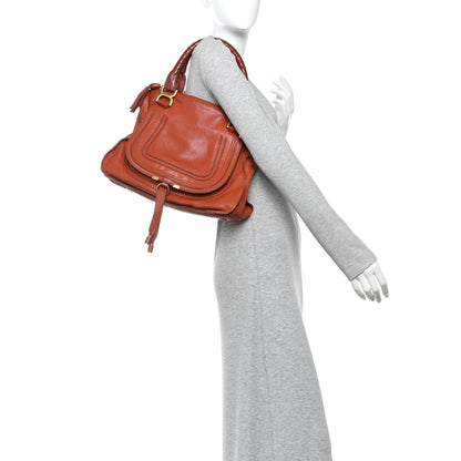 Chloe Calfskin Medium Marcie Satchel Brown Delight 2 of 12
