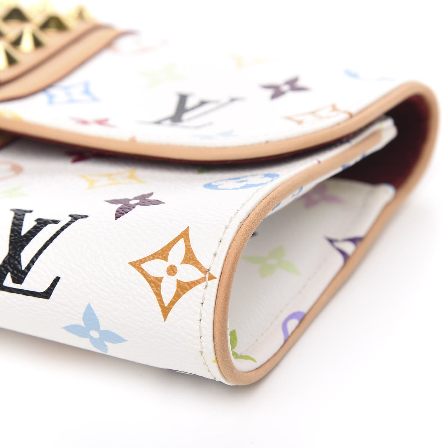 Monogram Multicolor Courtney Clutch White