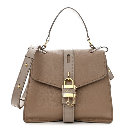 Chloe Shiny Grained Calfskin Medium Aby Day Shoulder Bag Motty Grey 1 of 11
