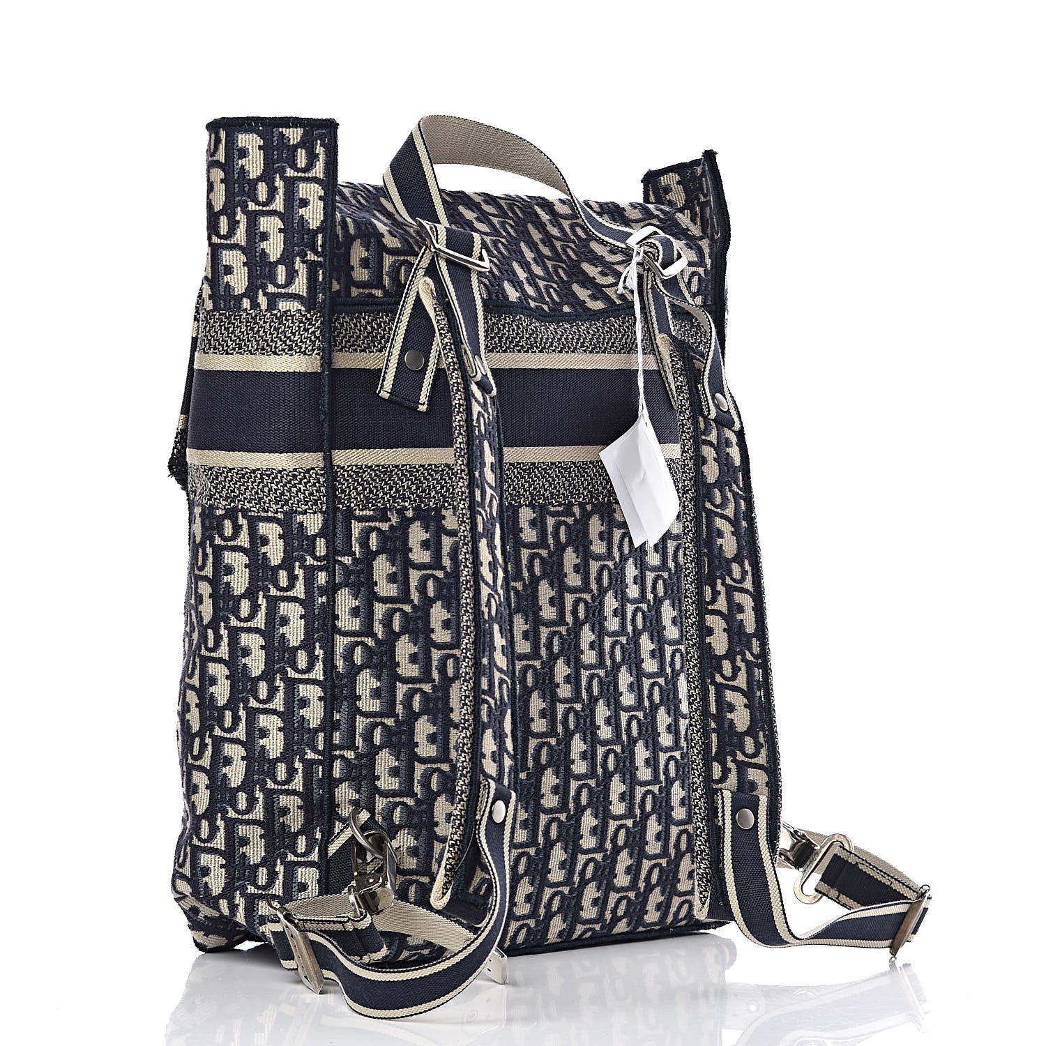 Christian Dior Oblique Backpack Blue White 3 of 11