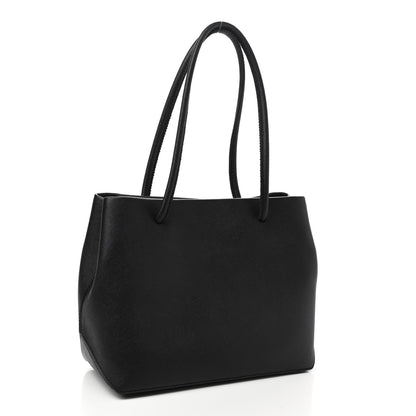 Marc Jacobs Calfskin Embossed Logo East West Shopper Tote Black 3 of 12