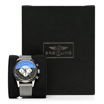 Breitling Stainless Steel 46mm Transocean Unitime Chronograph Automatic Watch Black AB0510 5 of 5