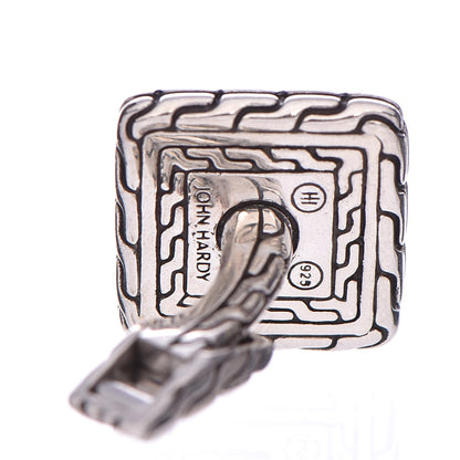 John Hardy Sterling Silver Classic Chain Cufflinks Green 5 of 5