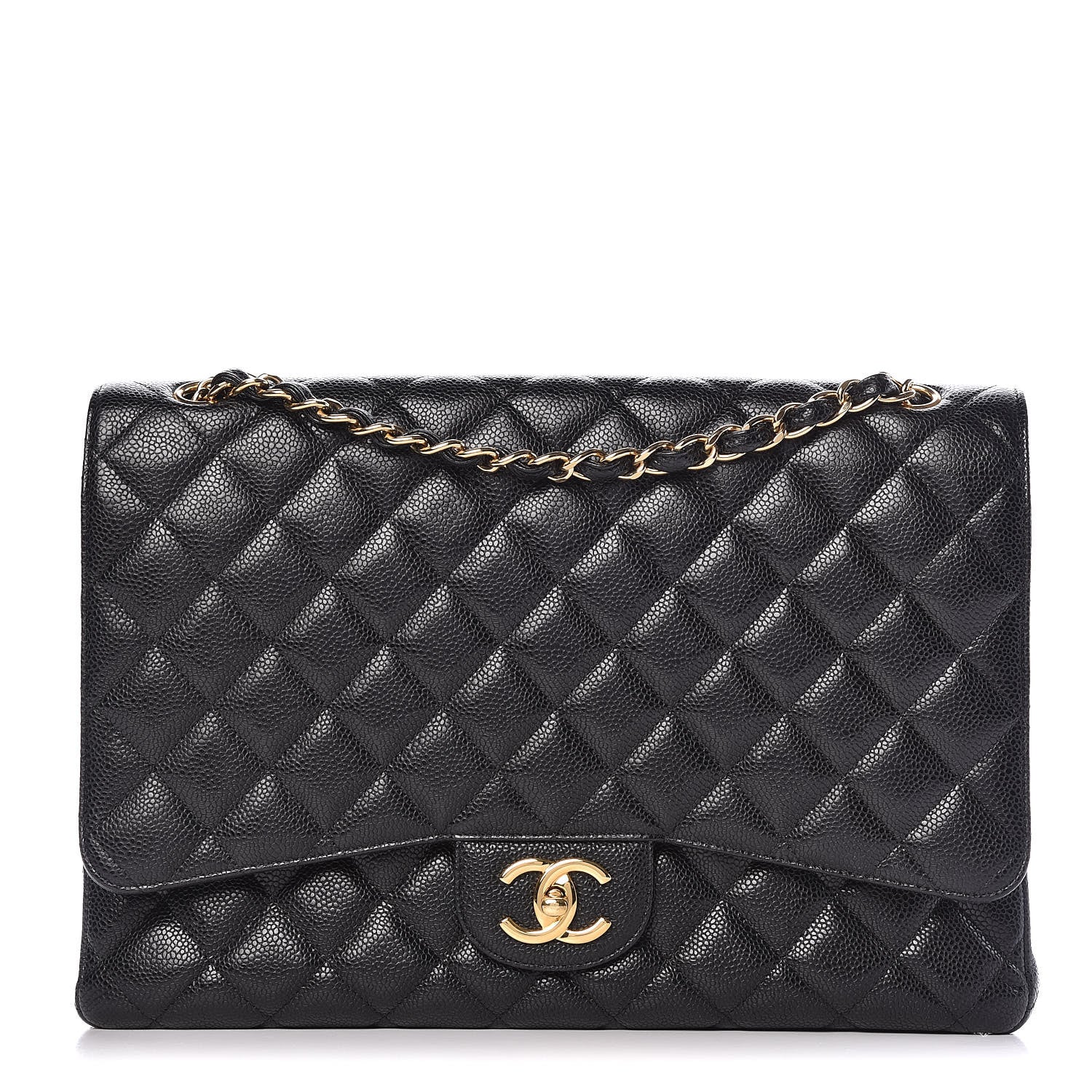 Chanel Caviar Quilted Maxi Double Flap Black 1 of 13