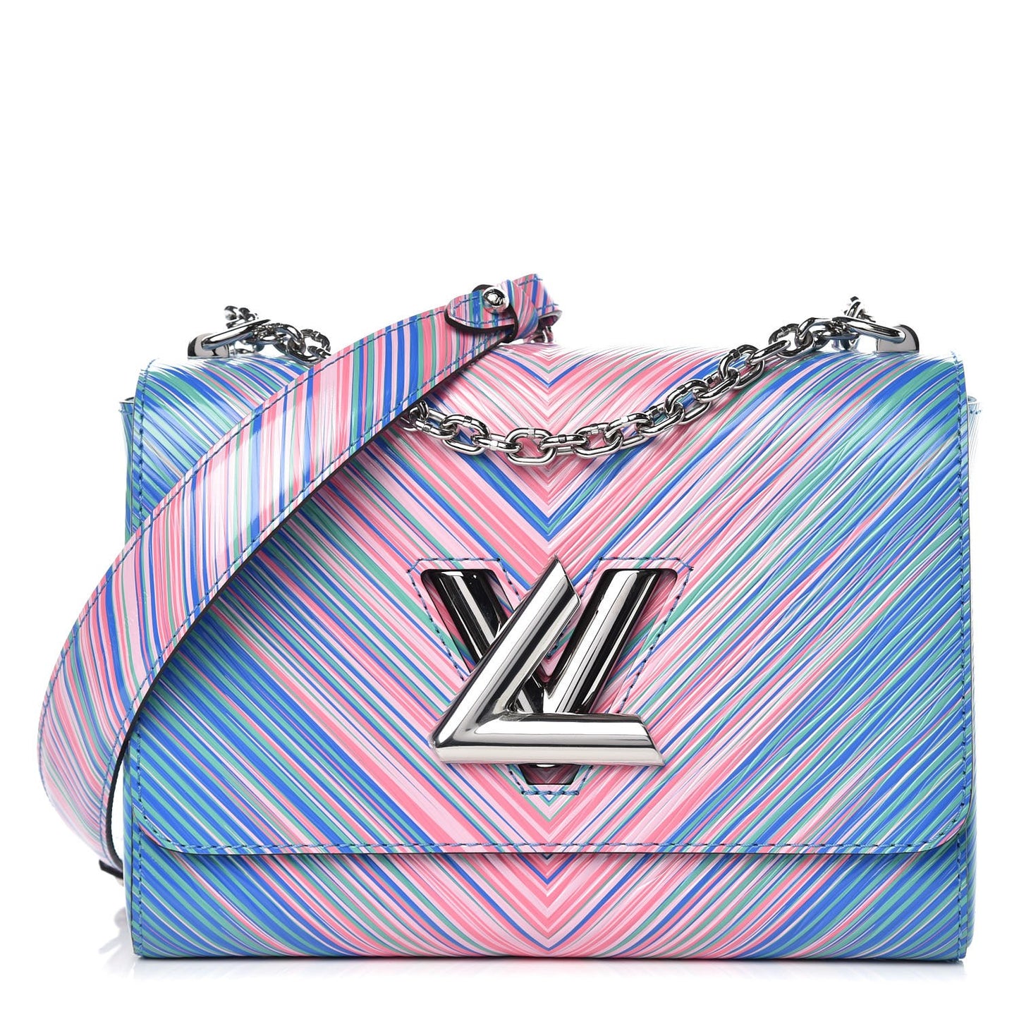 Epi Tropical Twist Shoulder Bag MM Blue Rose