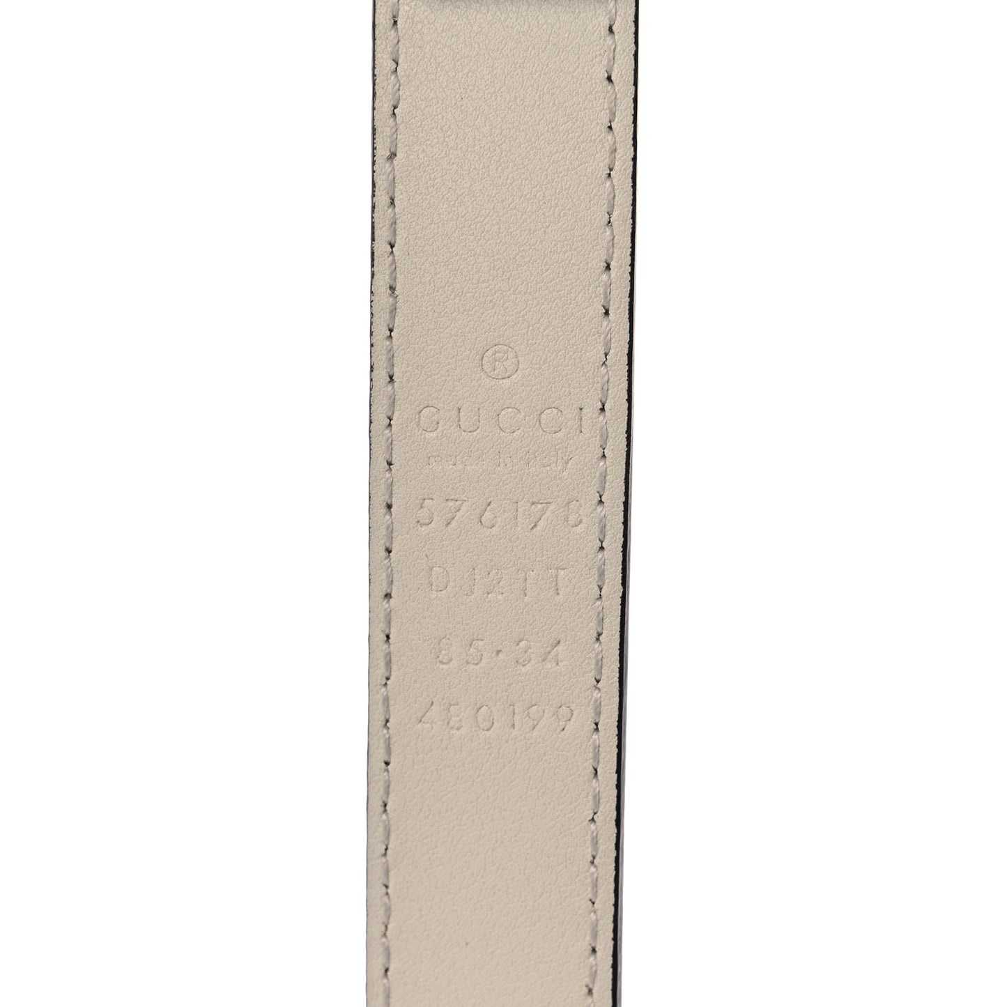 Textured Dollar Calfskin Bees And Stars Print Womens 20mm Belt 85 34 Mystic White Gold