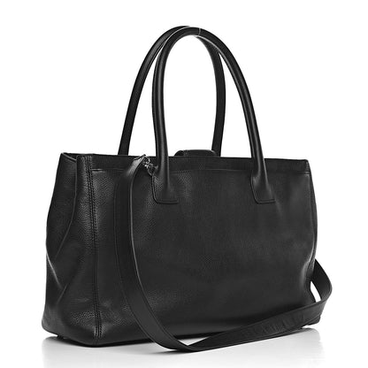 Chanel Calfskin Cerf Executive Shopper Tote Black 3 of 12
