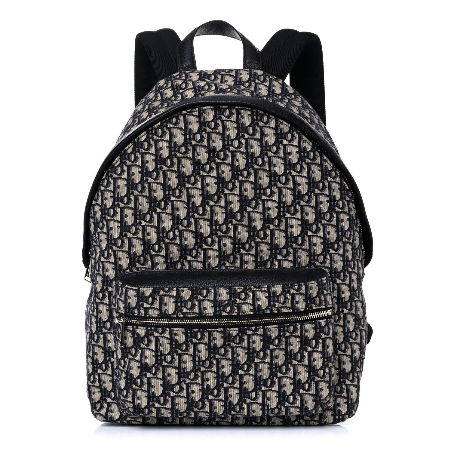 Christian Dior Oblique Calfskin Rider Backpack Beige Black 1 of 20