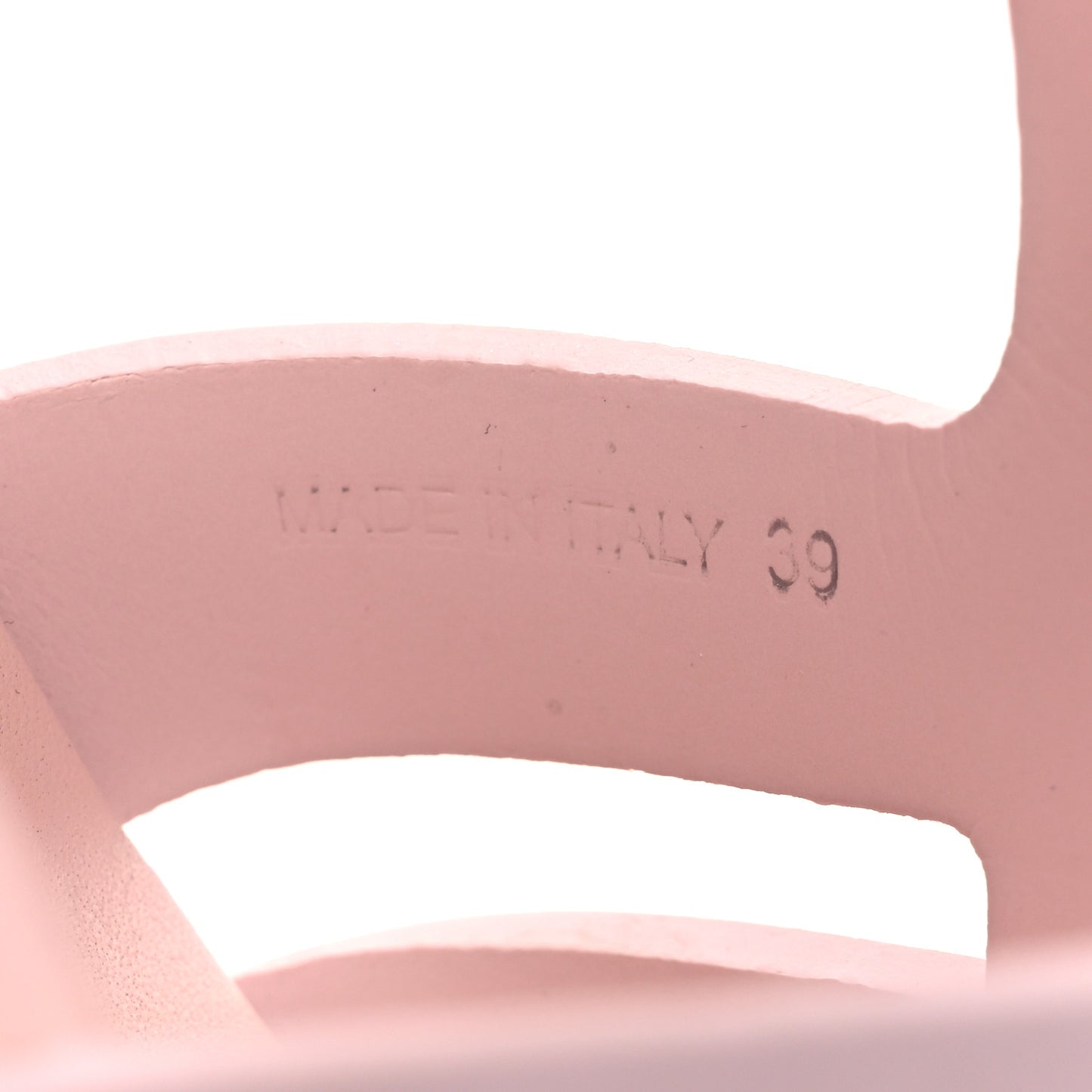 Foam Rubber Metal Triangle Logo Monolith 55mm Cage Sandals 39 Alabastro