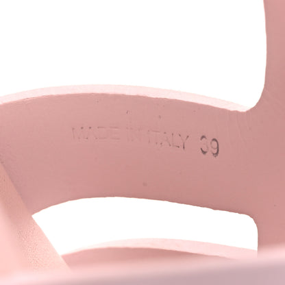 Prada Foam Rubber Metal Triangle Logo Monolith 55mm Cage Sandals 39 Alabastro 10 of 14