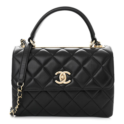 Chanel Lambskin Quilted Small Trendy CC Dual Handle Flap Bag Black 1 of 11
