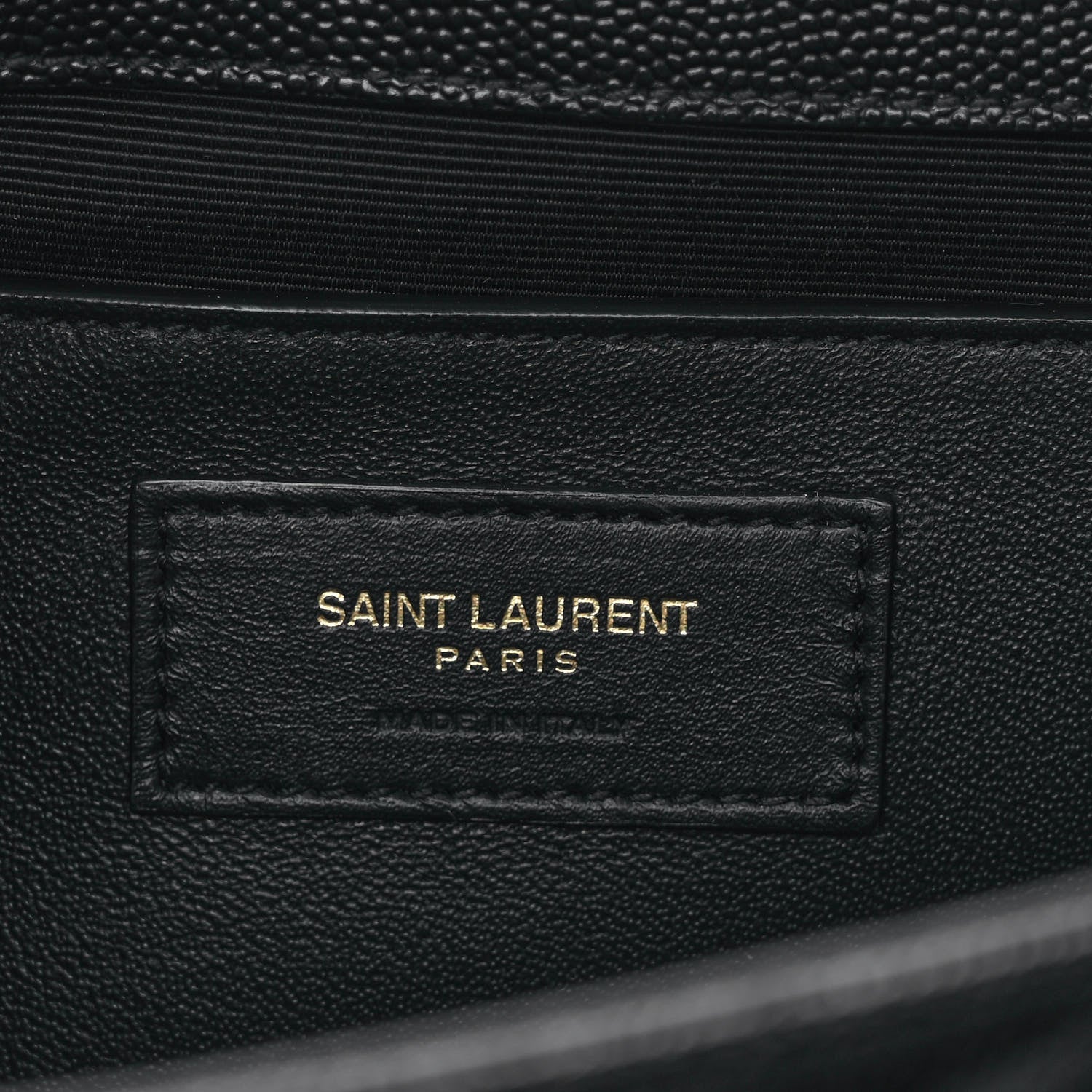 Saint Laurent Grain De Poudre Matelasse Chevron Medium Monogram Satchel Black 6 of 9