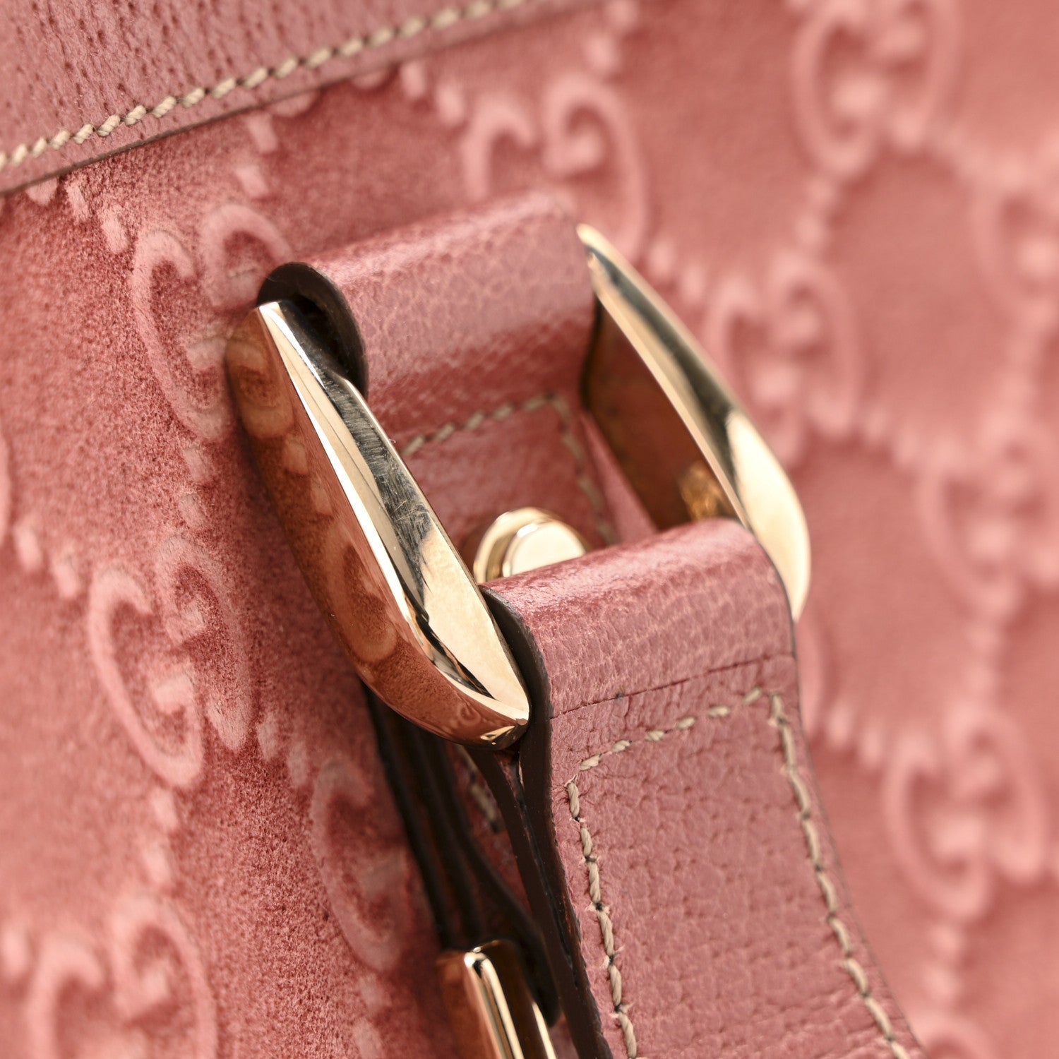 Gucci Suede Guccissima Medium Abbey Tote Pink 13 of 13