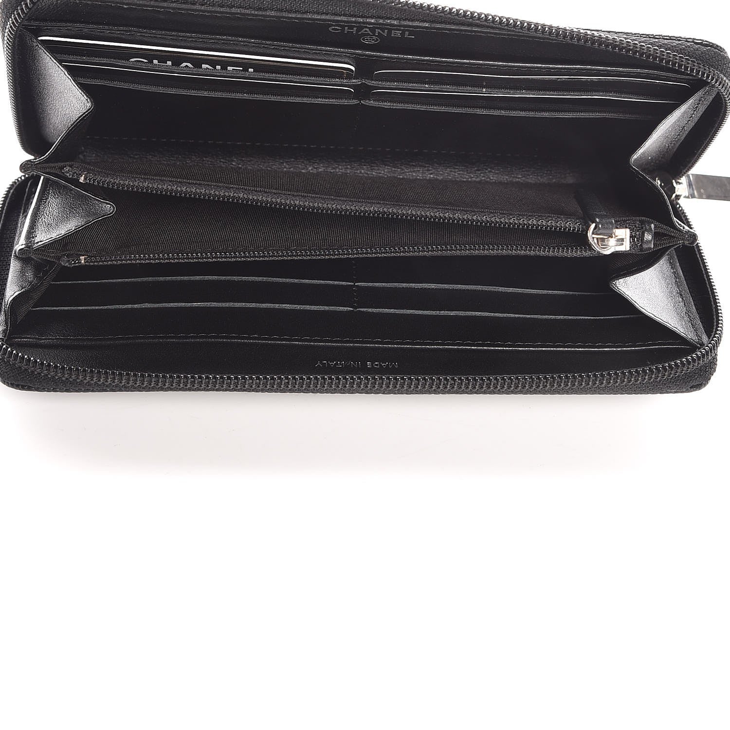 Chanel Caviar Large Timeless CC Zip Around Wallet Black 5 of 8