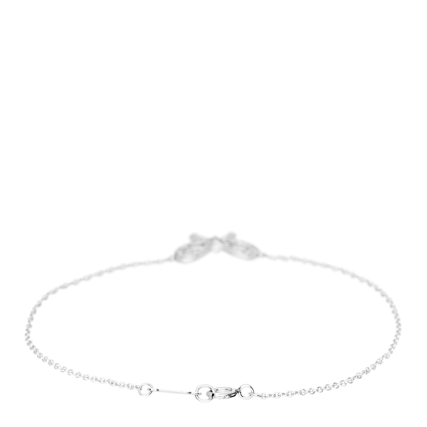 Platinum Diamond Bow Bracelet