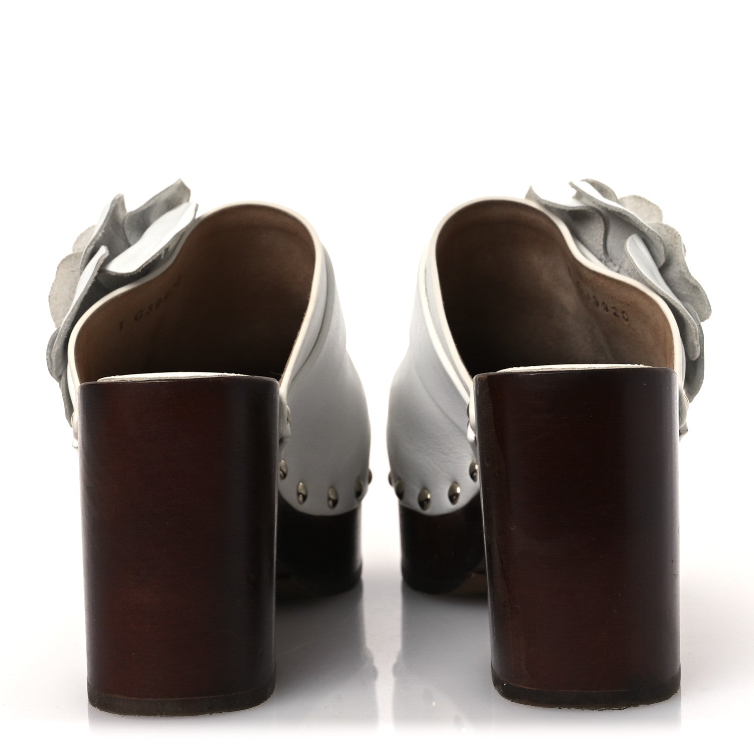 Chanel Calfskin Camellia Clogs 35 White 6 of 14