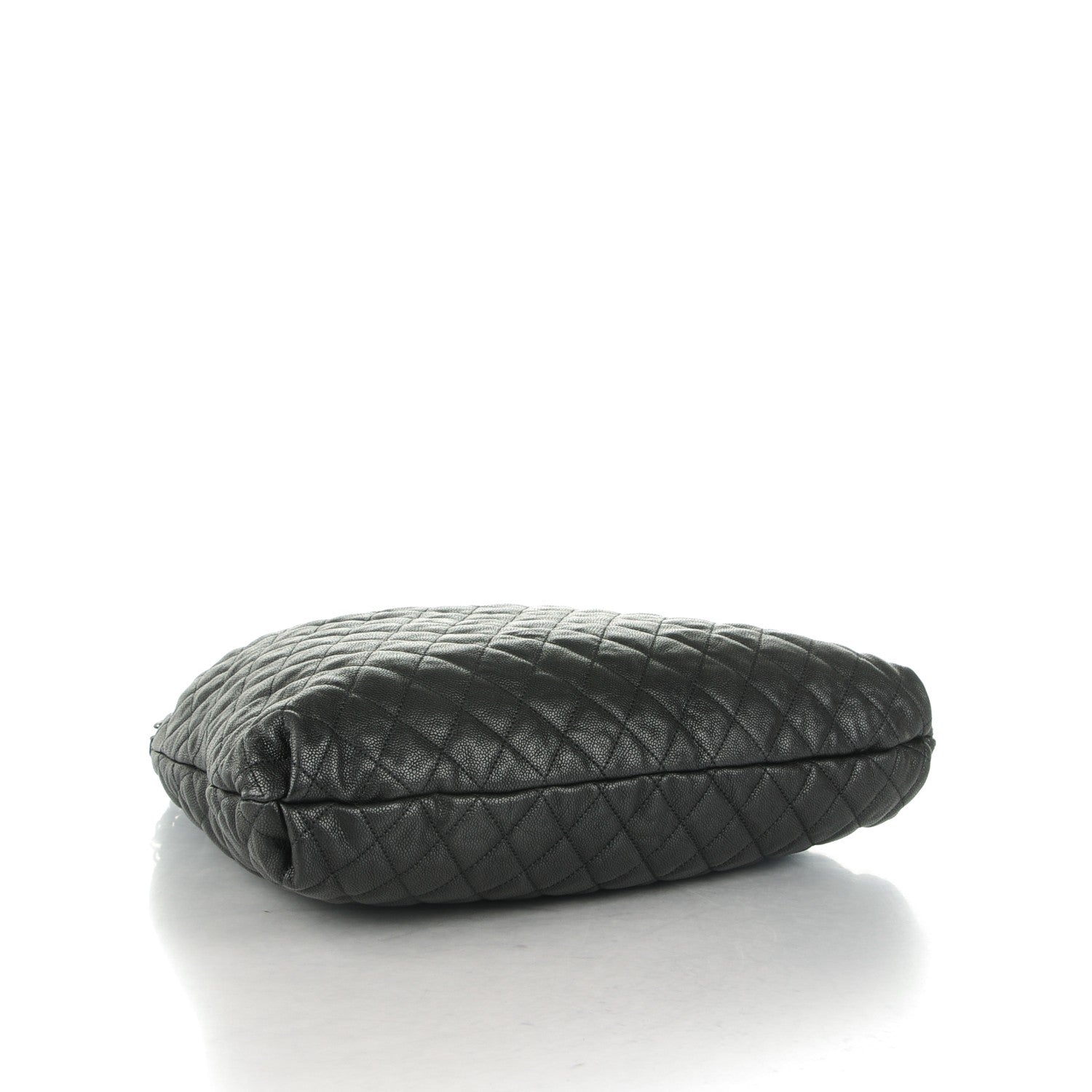 Chanel Distressed Glazed Caviar Quilted Large Elastic Tote Black 4 of 7