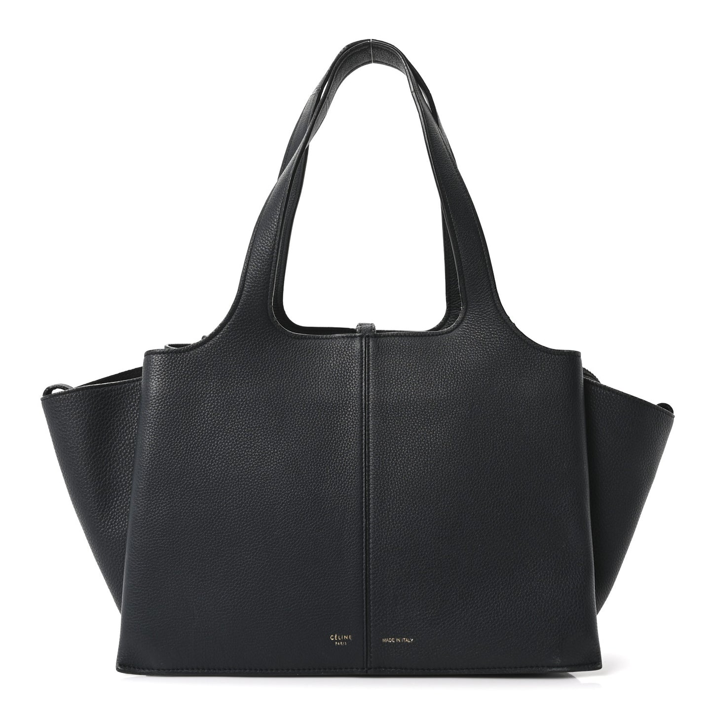 Smooth Calfskin Small Tri-Fold Bag Black