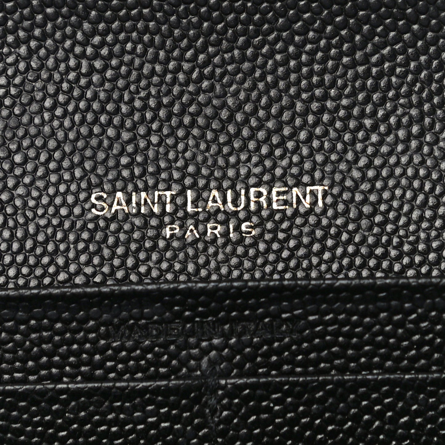 Grain De Poudre Matelasse Chevron Monogram Flap Wallet Black