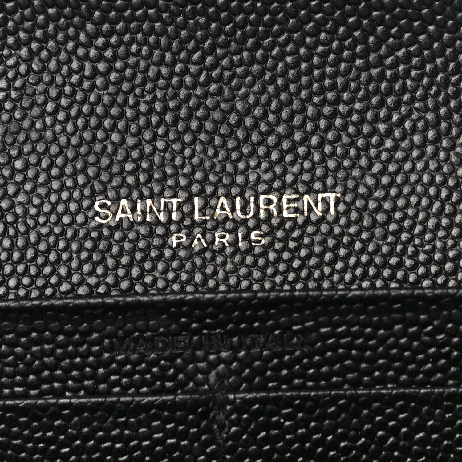 Saint Laurent Grain De Poudre Matelasse Chevron Monogram Flap Wallet Black 6 of 14