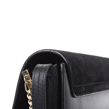 Chloe Suede Calfskin Small Faye Shoulder Bag Black 10 of 18