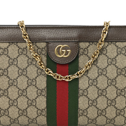 Gucci GG Supreme Monogram Web Small Ophidia Chain Shoulder Bag Brown 8 of 10