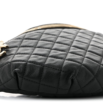 Chanel Calfskin Quilted Banane Waist Bag Fanny Pack Black 9 of 10