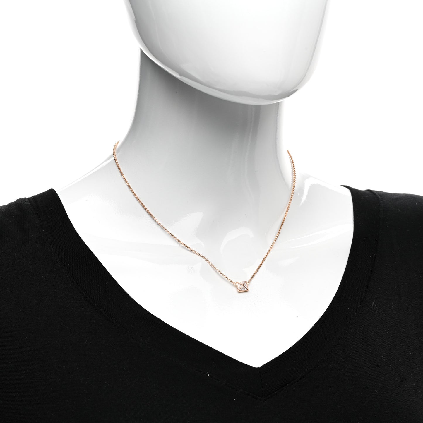 18K Rose Gold Diamond Clou d'H Pendant Necklace
